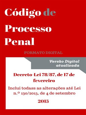 cover image of Código de Processo Penal--2016